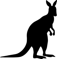 Kangaroo Shape Laser Cut Svg File, Free Vectors File